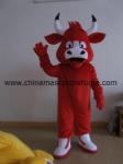 Red bull party mascot costume