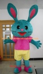 Green rabbit character mascot costume