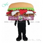 Logo Hamburger costume, customized hamburger mascot for advertising