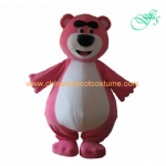 Lotso bear plush mascot costume, strawberry bear costume