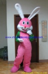Pink rabbit animal mascot costume