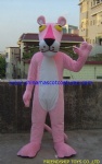Pink leopard,panther animal mascot costume