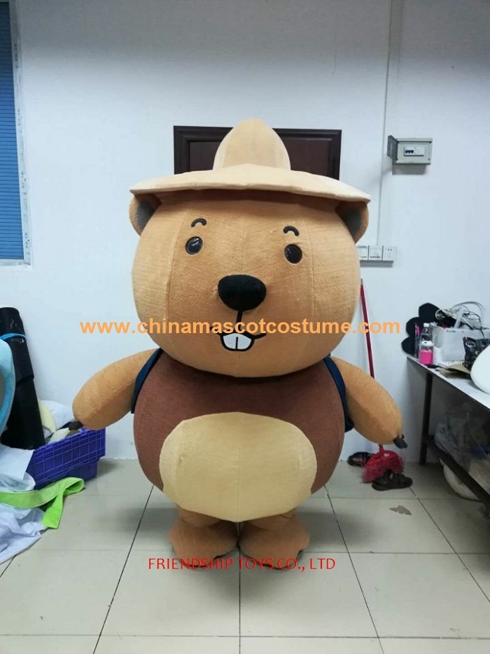 Inflatable Groundhog animal mascot costume