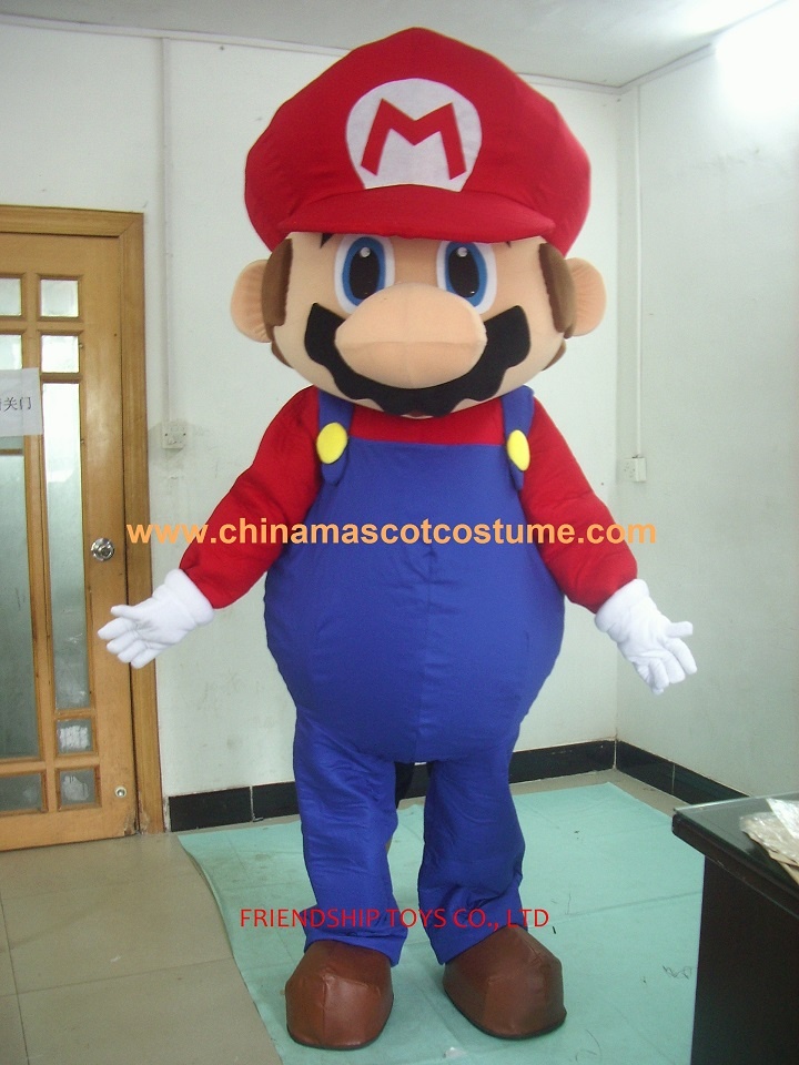 Super Mario character costume, Mario brother mascot costume