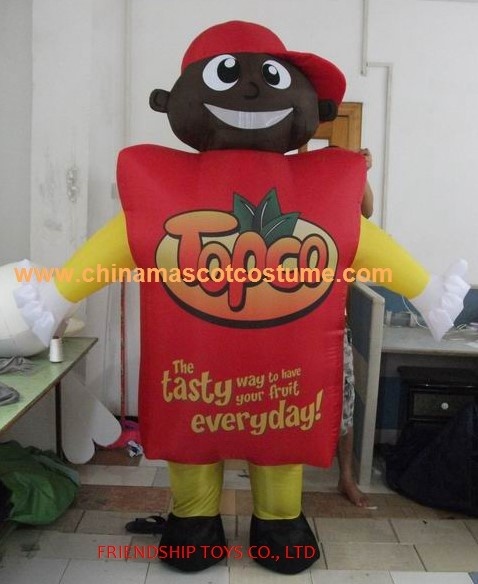 Inflatable logo moving mascot costume