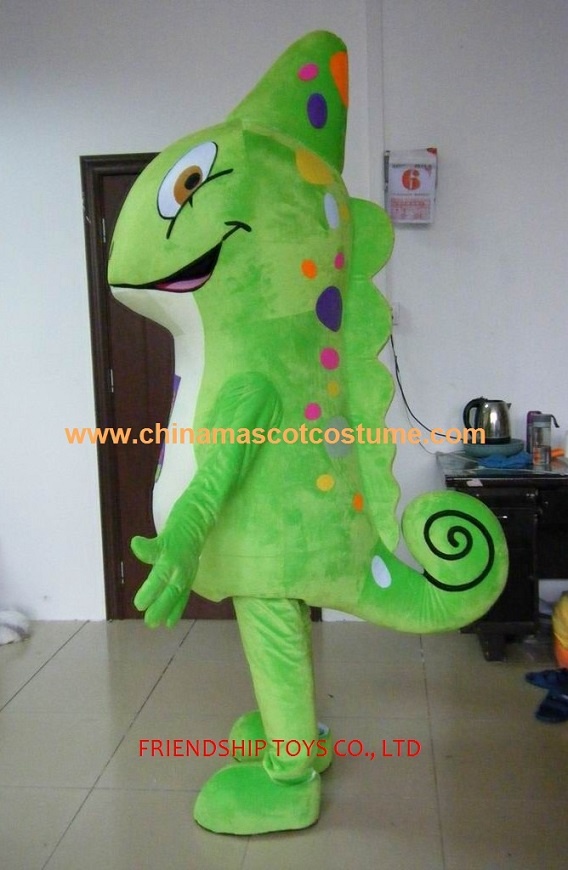 Chameleon character mascot costume
