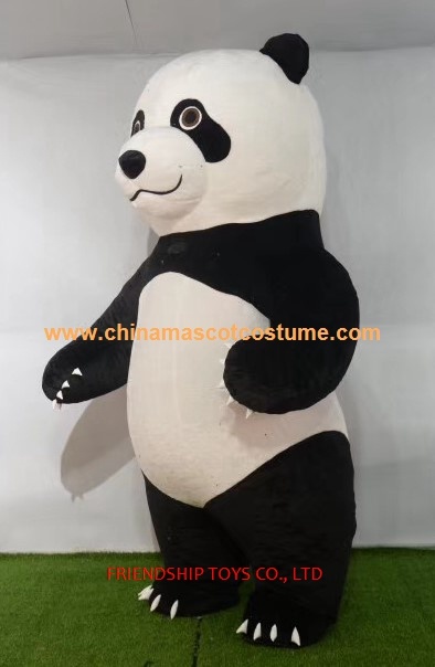 Inflatable panda character mascot costume