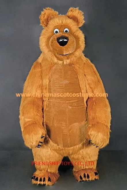 Inflatable Masha the bear mascot costume