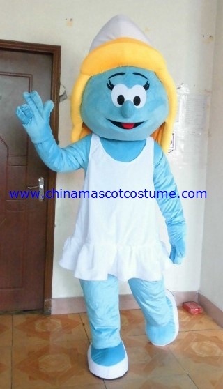 Smurfette movie cartoon mascot costume