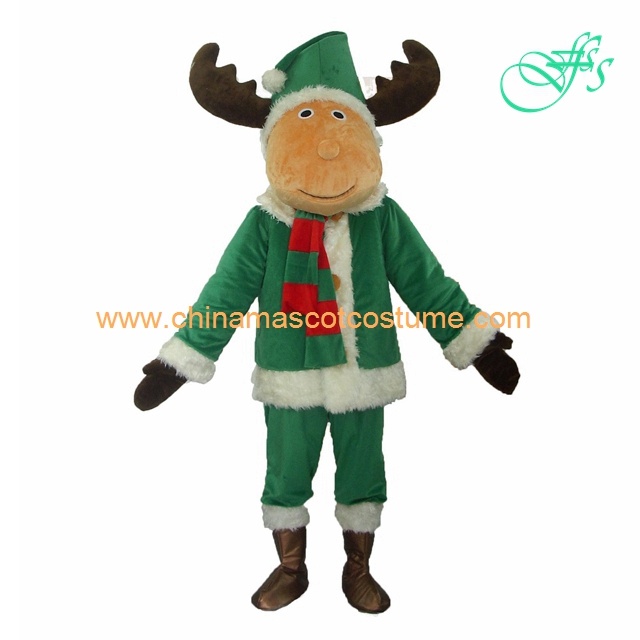 Christmas reindeer character mascot costume