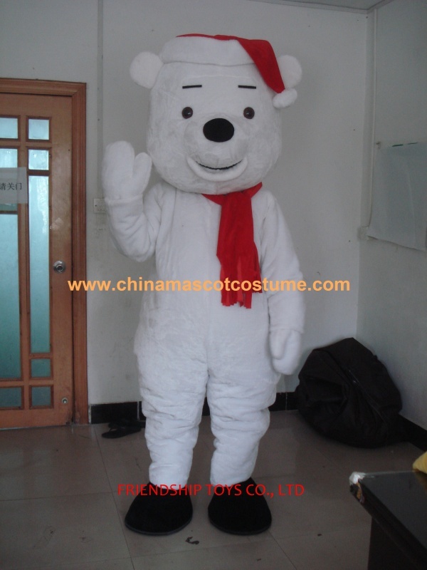 Polar bear animal mascot costume
