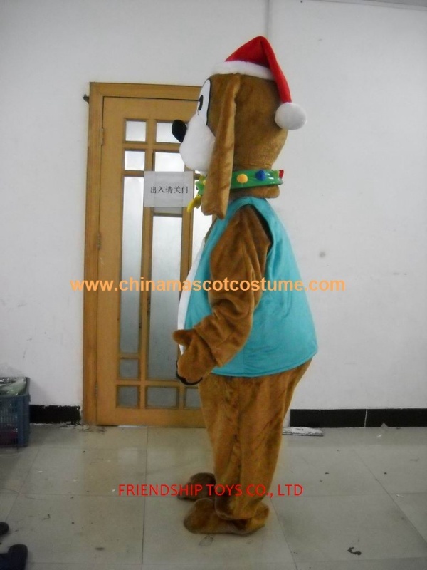 Santa Dog character mascot costume