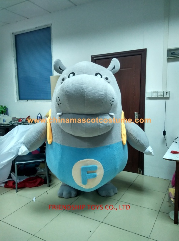 Inflatable hippo cartoon mascot costume