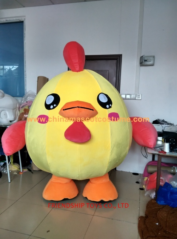 Inflatable cock moving mascot costume