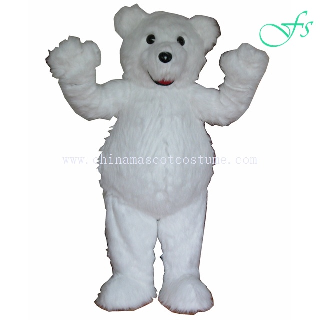 Polar bear cartoon costume, Polar bear character costume