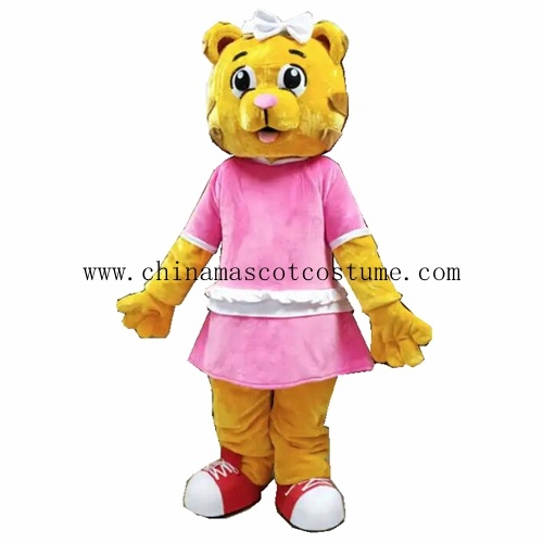 Pink Leopard Pink Dress character costume, animal custom mascot costume for Rental Use