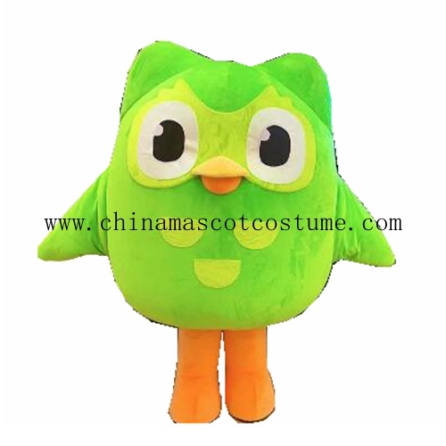 Duolingo mascot costume, Duolingo Cute Owl character costume, costume shop mascot