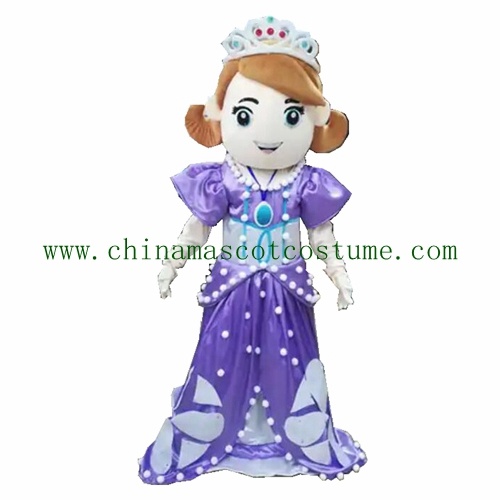 Princess Sofia Character Mascot Costume, Unisex Character Costume for Party Use, Cartoon Character Costume