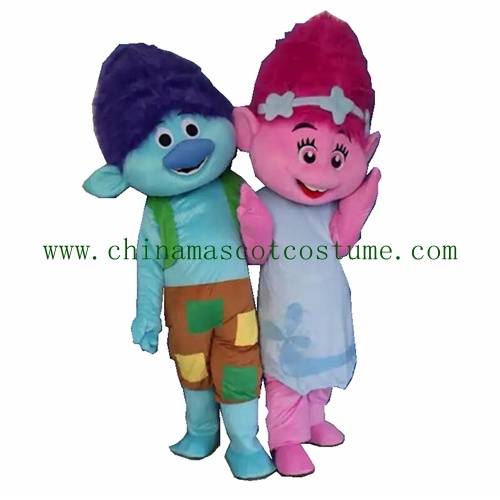 Trolls Poppy mascot costume, Cartoon character costume Mascots Maker, Good Quality for Hire