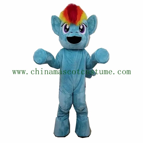 Custom Blue Little Pony Animal Costume, Custom Design Costume For Commercial Usage, Food Character Costume