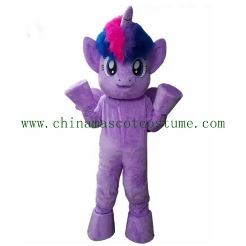 Full-body Design Purple Little Pony Character Costume, Commercial Mascot Costume for Sale
