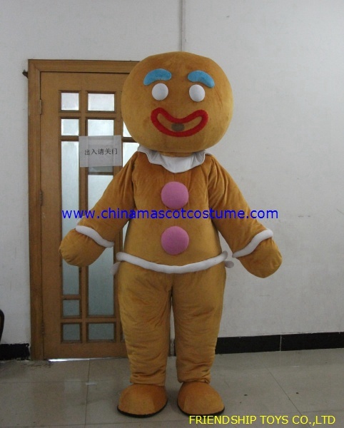 The gingerbread man mascot outfits