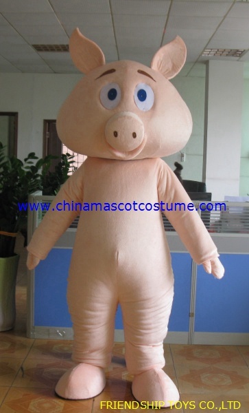 Pig animal mascot costume