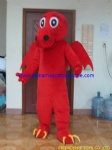Fire dragon cartoon mascot costume