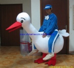 Ride in carrier pigeon mascot costume