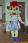 Happy rat cartoon mascot costume
