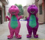 Barney plush mascot costume
