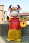 Cow character mascot costume