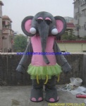 Elephant character mascot costume