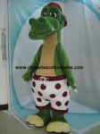 Green customized crocodile mascot costume