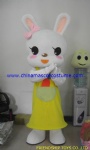 Rabbit character mascot, rabbit animal costume