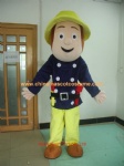 Fireman Sam character costume, Fireman mascot costume