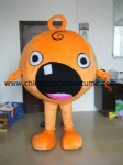 Yellow ball cartoon mascot costume
