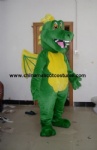 Green dragon character mascot costume