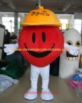 Red ball logo mascot costume