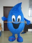 Blue water drop/drip mascot costume