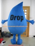 Blue water drop plush mascot costume, drop water mascot costume