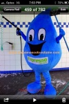 Water drop mascot costume for wash shop