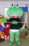 Green frog animal mascot costume