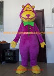 Purple bear animal mascot costume
