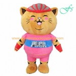 Inflatable plush cat mascot costume