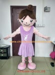 Dancer girl mascot costume