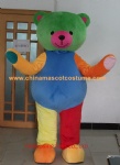 Colorful Teddy bear mascot costume