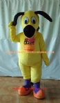 Yellow dog character mascot costume