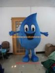 Blue liquid drop character mascot costume