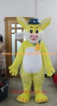 Yellow bunny rabbit character mascot costume